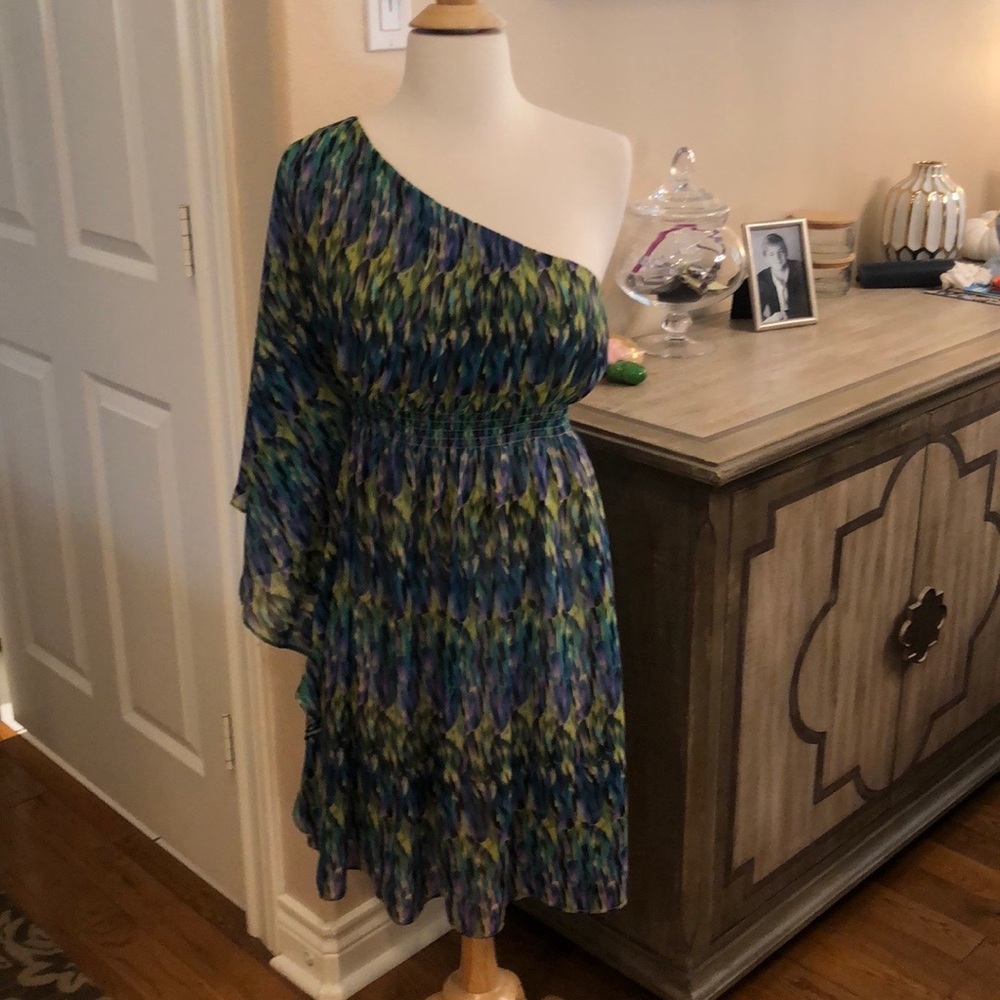 Dress by Muse. One sleeve multicolor